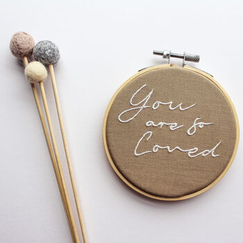 'You Are So Loved' Embroidery Decoration, 3 of 5
