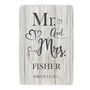 Personalised Mr And Mrs Metal Sign, thumbnail 3 of 3