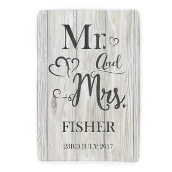 Personalised Mr And Mrs Metal Sign, 3 of 3