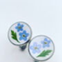 Cufflinks Real Forget Me Not Hand Made 16mm, thumbnail 3 of 10