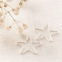 Small Star Sterling Silver Sleeper Earrings, thumbnail 3 of 12