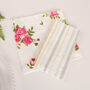 Four Alfresco Helmsley Blush Floral Cotton Napkins, thumbnail 1 of 6