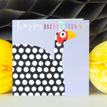 Happy Birthday Guinea Fowl Greetings Card, 5 of 5