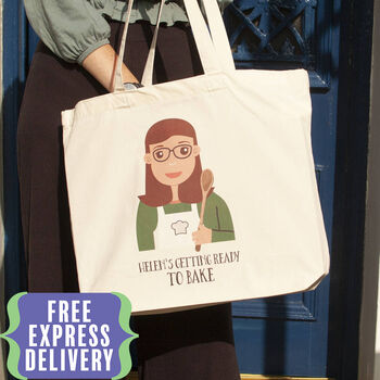 Personalised Baker Tote Bag, 2 of 7