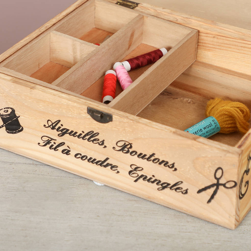 Personalised Vintage Craft Storage Box By Dibor
