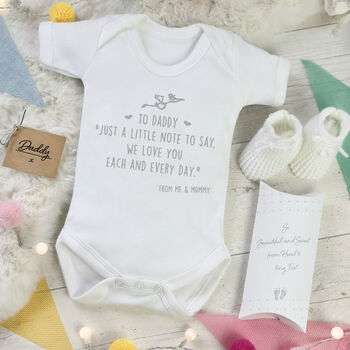 'Dad To Be' Sleepsuit Stork Mail From Mummy's Tummy, 4 of 12