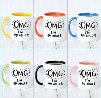 'Omg I Am An Adult' 18th Birthday Mug And Sweet Set, 3 of 6