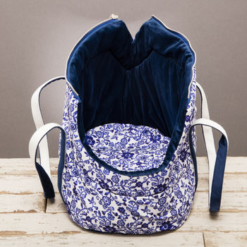 The Richmond Blue And White Floral Dog Carrier, 6 of 10