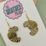 Croissant Glitter Resin Earrings, thumbnail 3 of 4