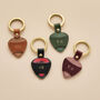 Personalised Plectrum Holder Leather Keyring, thumbnail 3 of 6