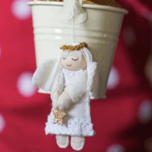 Sweet Felt Angel With Gold Halo And Star By HELLO LOVELY