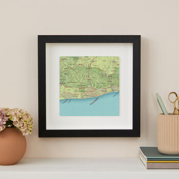 Personalised Worthing Sussex Map Print Wall Art, 3 of 5