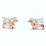 Dachshund Cufflinks In 9ct Rose Gold And 9ct White Gold, thumbnail 3 of 4