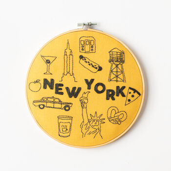 New York X Maptote Embroidery Hoop Kit, 3 of 5