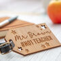Personalised Teacher Gift Engraved Luggage Tag, thumbnail 2 of 9