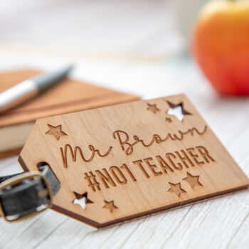 Personalised Teacher Gift Engraved Luggage Tag, 2 of 9