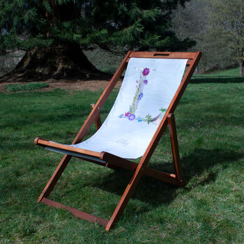 Personalised Letter Beach And Garden Deckchair, 12 of 12