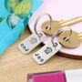 Couples New Home Gift Personalised Pair Small Keyrings, thumbnail 4 of 5