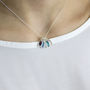 Family Birthstone Marquise Charm Necklace, thumbnail 3 of 12