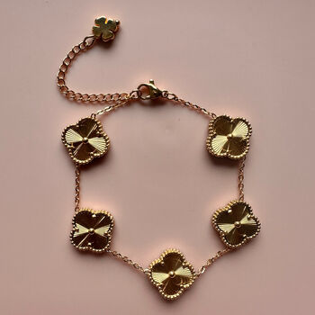 Four Leaf Clover Bracelet In Rainbow Of Colours, 7 of 10