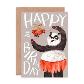 'Happy Birthday' Panda Greetings Card, 2 of 2