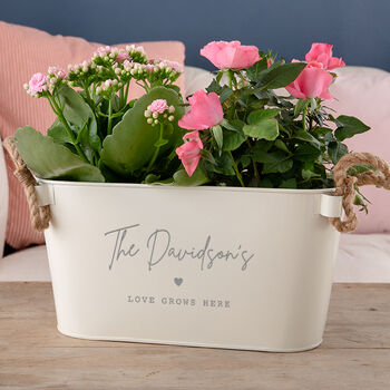 Personalised 'Love Grows Here' Planter, 4 of 6