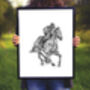 Set Of Three Horse Racing Sketches, thumbnail 3 of 4
