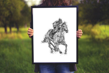 Set Of Three Horse Racing Sketches, 3 of 4