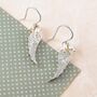 Angel Wing Sterling Silver Pearl Drop Earrings, thumbnail 1 of 5