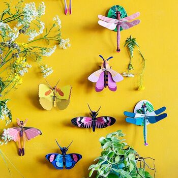 Set Of Three Swallowtail Butterflies Slot Together Wall Decorations, 4 of 5