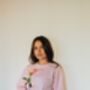Embroidered Rose Sweater With Sleeve Details, thumbnail 4 of 4