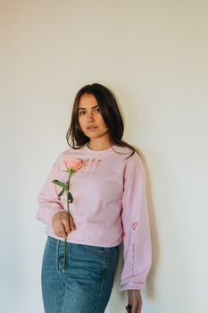 Embroidered Rose Sweater With Sleeve Details, 4 of 4