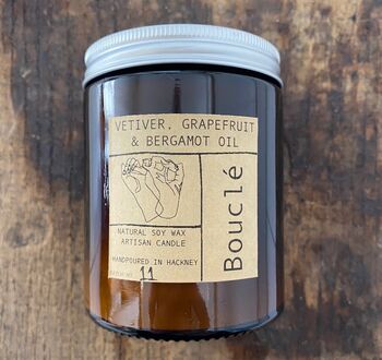 Vetiver, Grapefruit And Bergamot Oil Scented Candle, 7 of 12
