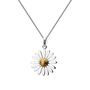 Sterling Silver And Gold Plated Daisy Necklace, thumbnail 1 of 2