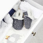 Dotty Fish Silver Stars Soft Suede Baby And Toddler Slippers, thumbnail 6 of 8