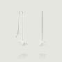 Hana Minimalist Earrings In White, thumbnail 1 of 4
