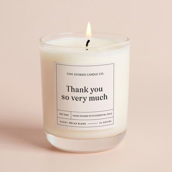 Thank You Very Much Gift Soy Wax Essential Oil Candle, 2 of 5