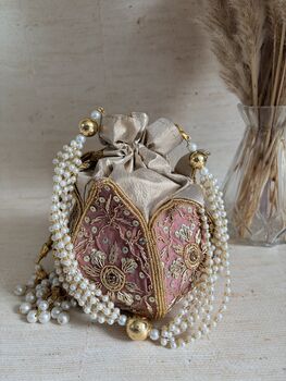 Pink Handcrafted Potli Bag, 4 of 7