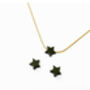 Black Hematite 6mm Star Silver Or Gold Necklace, thumbnail 3 of 5