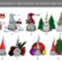Personalised Christmas Gnome Family Print | Gift For Mum, thumbnail 3 of 5