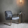 Black Leather Lounge Chair, thumbnail 1 of 1