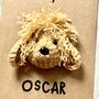 Personalised Dog Name Gotcha Day Crochet Birthday Card Handmade, thumbnail 2 of 12