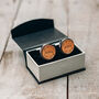 Own Words And Secret Message Wooden Cufflinks, thumbnail 6 of 10