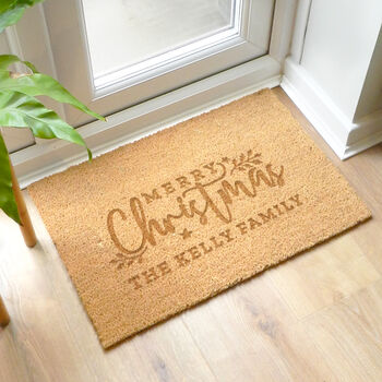 Christmas Indoor Doormat Personalised Christmas Welcome Mat, 8 of 8