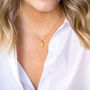 Moonstone Gold Vermeil Plated Necklace June Birthday, thumbnail 5 of 8
