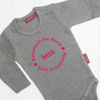 Personalised New Baby Welcome Babygrow, 3 of 8