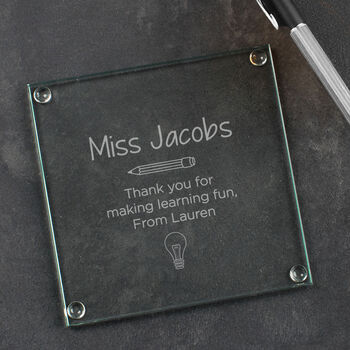 Personalised Coffee Coaster End Of Year Gift For Teacher, 9 of 10