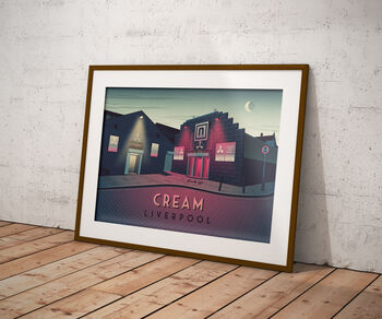 Cream Liverpool Nightclub Travel Poster Art Print, 5 of 8