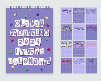 Olivia Rodrigo 2025 Lyric Calendar, 3 of 10