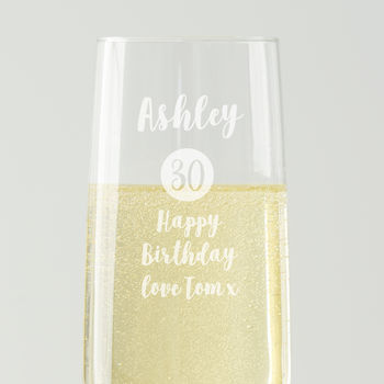 Personalised Special Age Birthday Flute Glass For Her, 4 of 6